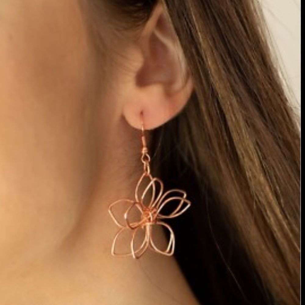 flower drop earring A12